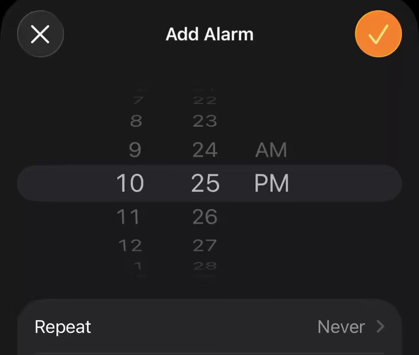 Someone found the iOS time picker UI isn't an endless loop of hours and minutes, but rather a long list. If you scroll d